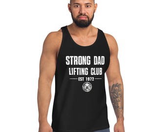 Débardeur Strong Dad Lifting Club pour homme | Cadeau d'anniversaire ou de fête des pères pour un papa qui fait de l'exercice