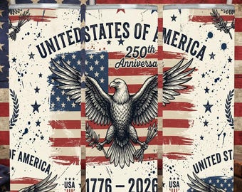 USA 250th Anniversary Tumbler Wrap Sublimation Design 4th of July Sublimation Tumbler Wrap Digital Download