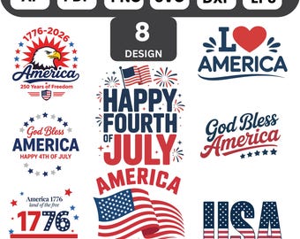 Verjaardag 250e SVG, VS vlag SVG-bundel, Amerika 1776-2026, patriottische SVG-bestanden, Independence Day Cricut Cut-bestanden, 4 juli Cricut-bestanden
