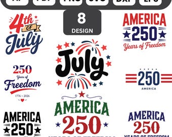 4 juli SVG, 250e verjaardag van de VS Svg, Onafhankelijkheidsdag svg, Amerikaanse vlag svg, Amerika svg, vrijheid 4 juli, patriottische Svg, Cricut & silhouet