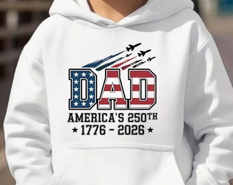 Dad Papa America 250e gepersonaliseerde png, patriottische vader png, 4 juli papa grafische, VS 250e verjaardag digitale download