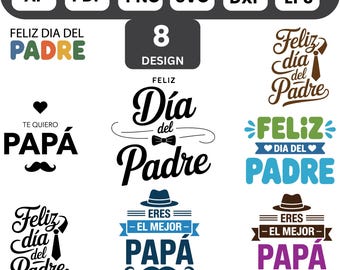 Spaanse vadersdag svg, vaderdag svg, Spaanse vader svg, Frases Para Papá Svg, Gracias Papá SVG, vader svg, Mexicaanse vader svg, Cricut & Silhouette