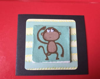 Fabric Googly Eyed Card's - see variations