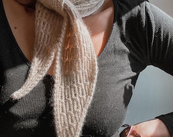 Modello PDF per sciarpa a catena da lavorare a maglia / Elegante sciarpa da collo in cashmere / Sciarpa moderna a maglia testurizzata / Download immediato / Taglia unica - Accessorio invernale