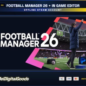 Football Manager 26 + Spelredigerare PC Offline Steam Läs beskrivning Omedelbar leverans