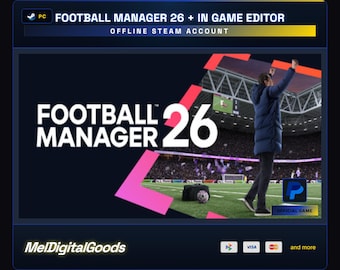 Football Manager 26 + In Game Editor PC Offline Steam Read Description Instant Delivery