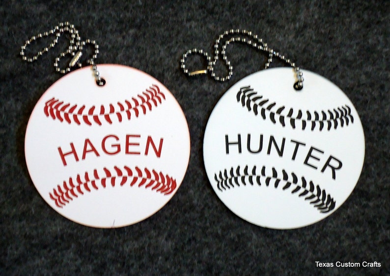 Bat Bag ID Tag Baseball Bag ID Tags Identification Tags Etsy