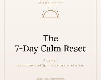 Self Care Planner PDF, 7 Day Wellness Journal & Mindfulness Planner, Anxiety Relief Journal, Habit Tracker