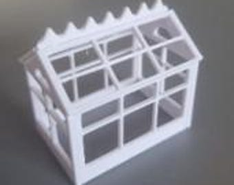 Winziges schwarzes Puppenhaus-Gewächshaus DIY Kit