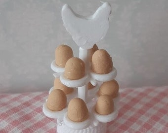 Egg holder with eggs 1:12