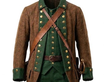 Custom Revolutionary War Uniform | 18th Century Colonial Military Coat | Historical Reenactment Wool Jacket | Continental Army Officer Coats