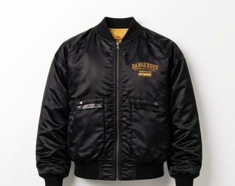 Chaqueta de la gira Dangerous de Michael Jackson, chaqueta bomber de MJ Pepsi, traje de rey del pop, atuendo de concierto, chaqueta de música de satén bordada, moda de los 90.