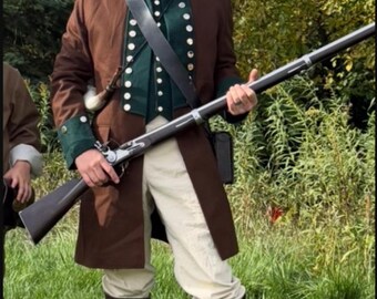 Benutzerdefinierte Unabhängigkeitskriegsuniform | 18th Century Kolonial Militär Mantel | Historisches Reenactment Wolljacke | Jacke für Offiziere der Kontinentalen Armee