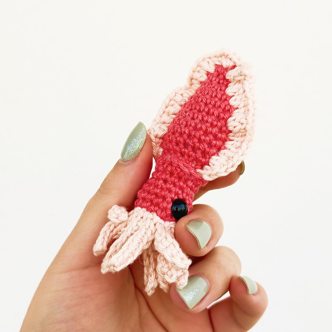 Low-sew Squid Crochet Pattern PDF • Cephalopod Amigurumi Tutorial • 2 ...