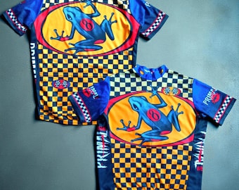 Vintage 1996 Primal Wear USA Poison Dart Frog #8 Cycling Jersey — Fits XL–2X