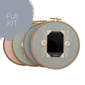 Vintage Instax Frame Embroidery KIT | Full Embroidery Kit