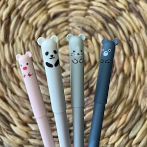 Bolígrafos borrables con forma de animal / Bolígrafo borrable con calor / Bolígrafos kawaii con forma de animal