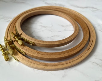 Beechwood Hoops | Wooden Embroidery Hoops | 3”- 9”