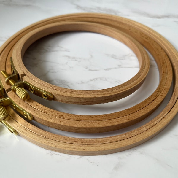 Beechwood Hoops | Wooden Embroidery Hoops | 5”, 6” & 7”