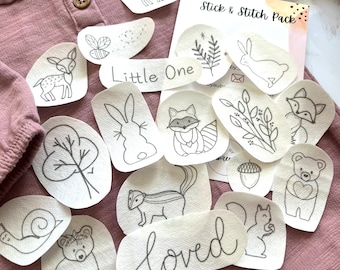 Stick and Stitch | BABY ANIMALS | Embroidery Designs | Peel and Stick Patterns