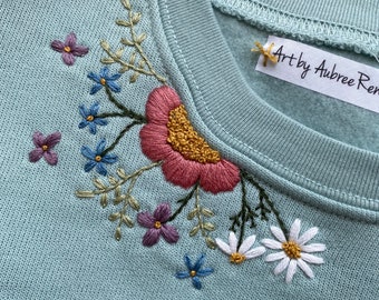 【GRAVER】Street rainbow flower embroidered half zip up Designer fashion, Seoul-fully created | W Concept