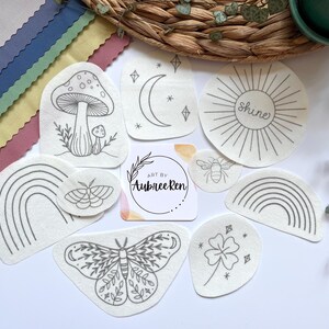 Paquete de pegar y coser / MAGIA DE LA NATURALEZA / Diseños de bordado / Patrones de despegar y pegar