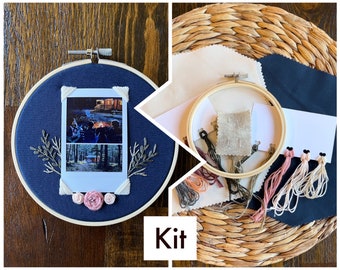 Embroidered Instax Frame Kit | Instax Frame Kit | Photo Frame Kit