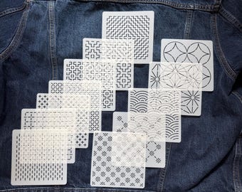 Sashiko Stencil KIT |  | Visible Mending Pattern Stencils | Embroidery Designs