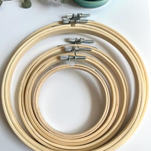 Bamboo Hoops | Wooden Embroidery Hoops | 4”- 7”