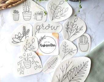 Stick and Stitch | PLANTS|  Stick & Stitch Patterns | Peel and Stick | Embroidery Designs