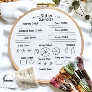 Stitch Sampler | Embroidery Stitch Sampler | Embroidery for Beginners Kit | Learn Embroidery