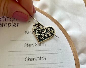 Needle Minder | Gold Enamel Magnetic Needle Minder | Stick With It