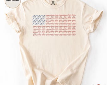Chemise à hot-dog emblématique du drapeau des États-Unis, chemise du 4 juillet, 250e anniversaire du demi-centenaire des États-Unis, t-shirt drôle Wiener America USA patriote