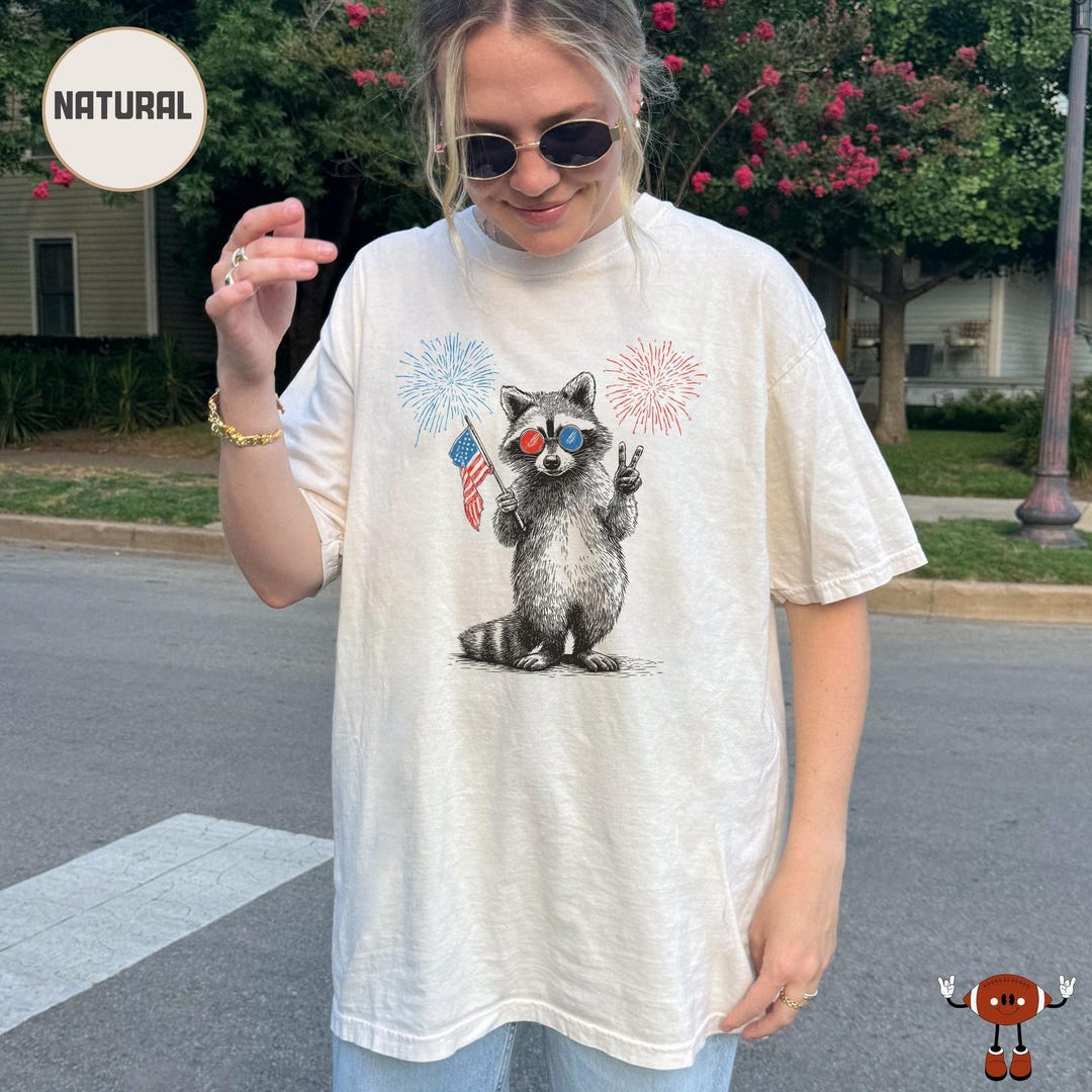 Vitcory Vitcory Sign Funny Raccoon Euroclub Poster Fourth of July Shirt, Neon ...