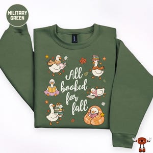 Allt bokat för alla Silly Goose bokälskare hösttröja, bokälskare hösttröja, läshösttröja, hösttröja, Thanksgiving-tröja