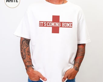 2026 World Football Cup It’s Coming Home England Soccer Shirt, St George Cross Football Fan Tee, Comfort Colors Vintage British Gameday Gear