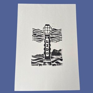 Margate Lido Lino Print