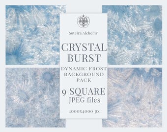 Crystal Burst-achtergronden, pakket dynamische vorsttextuur