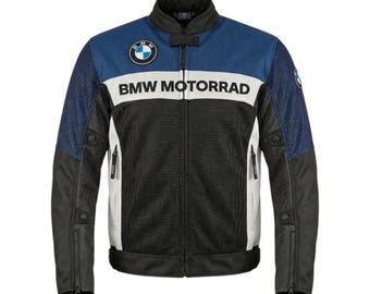 BMW Bikerjacka Mesh Tyg Andningsbart Sommar Motorcykel Racing Utrustning Skyddande Motorcykel Ytterkläder med CE-skydd