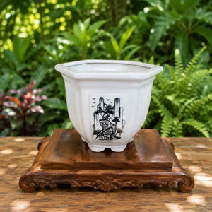 Medium Pot 21cm Diameter x 17cm Height  – Handmade Ceramic Bonsai Planter