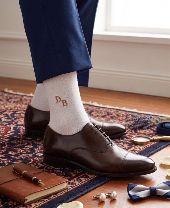 custom dress socks Groom Wedding Socks, Embroidered Plain Socks, Elegant Wedding Party Socks, Groom Gift, Personalized Groom Proposal Size:8 US Modern Industrial Mesquite and cat:MothersDay Sock factory Varsity style is 1