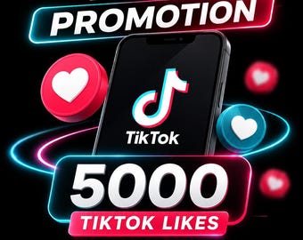 Paquete de más de 5000 likes para TikTok / Promoción económica para TikTok / Servicio de alta calidad