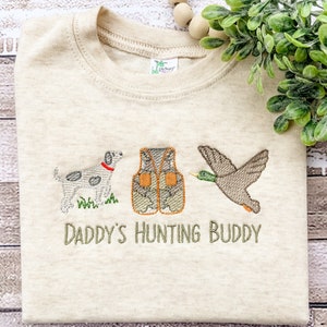 Boys Hunting Embroidered Shirt - Daddy&#39;s Hunting Buddy