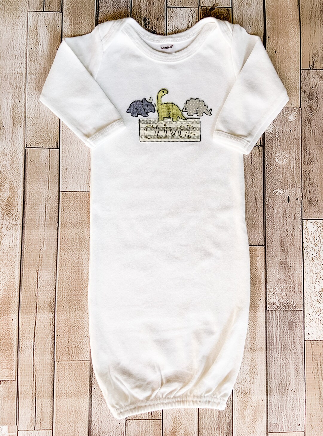 Baby Bamboo Drew Dino Gown main image 1