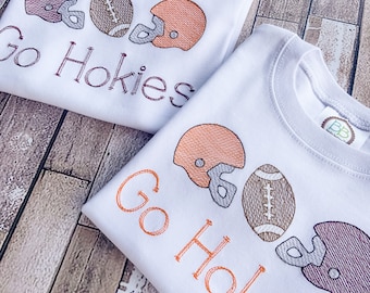 Football Game Day Shirt College Football Pro Football Shirt High School Football Shirt Custom Shirt Monogrammed Shirt Personalized Shirt