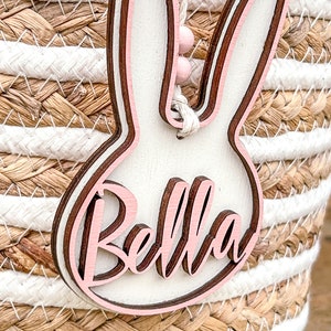 Personalized Easter Basket Tags/Wooden Easter Basket Tags/Bunny Tags 2
