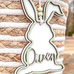 Personalized Easter Basket Tags/Wooden Easter Basket Tags/Bunny Tags 1