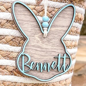 Personalized Easter Basket Tags/Wooden Easter Basket Tags/Bunny Tags 3