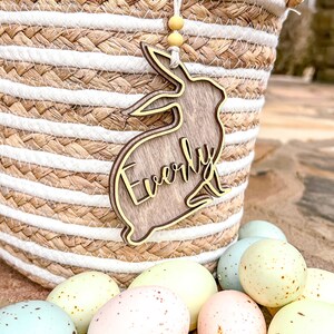 Personalized Easter Basket Tags/Wooden Easter Basket Tags/Bunny Tags 4