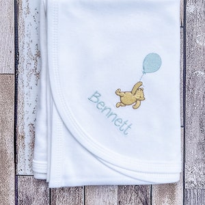Winnie the Pooh Disney Personalized Blanket Boy Coming Home Outfit Baby Boy Coming Come Outfit Little Brother Outfit Baby Boy Baby Shower